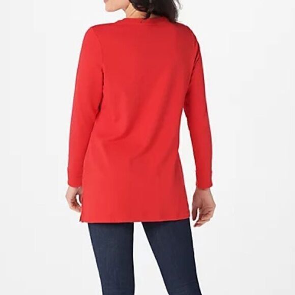 Denim & Co. Active Crew Neck Long Sleeve Tunic - Picture 2 of 4